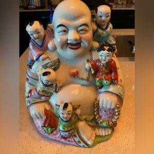 Porcelain Fertility Buddha 11 1/2”x 9 1/2”